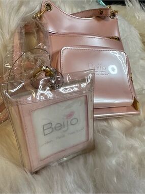 Beijo Pink Women's Crossbody Bag with an Adjustable Strap NWOT
